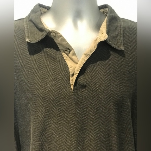 L.L.Bean Gray Button Collar Fisherman Sweater Men Size XXL Tall Long Sleeve polo - Picture 4 of 6